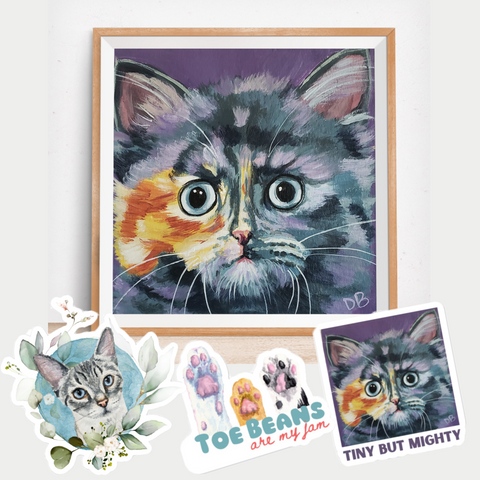 Bundle donation package - 1 print and 3 stickers - Pre-order