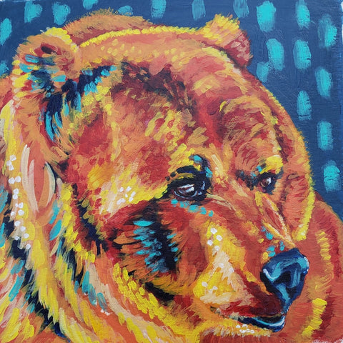 Grizzly Bear - Acrylic Art Study - Original Painting