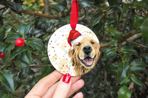 Golden Retriever Christmas Ornament - Dog Christmas Ornament - Golden Retriever Gift Idea