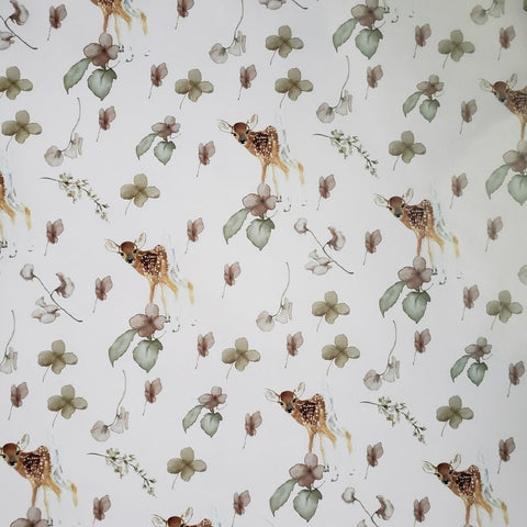 Fawn Wrapping Paper - Woodland Wrapping Paper - Spring Gift Wrap - Baby Shower Gift Wrap - Light Pink