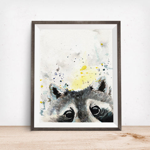 Raccoon Print - Raccoon Art 