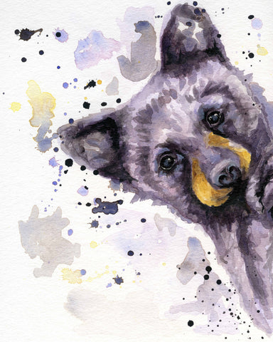 Bear Cub Art - Woodland Decor 