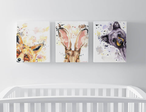 Bear Cub Art - Woodland Decor 