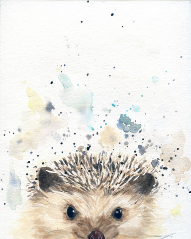 Hedgehog Art - Woodland Animal 