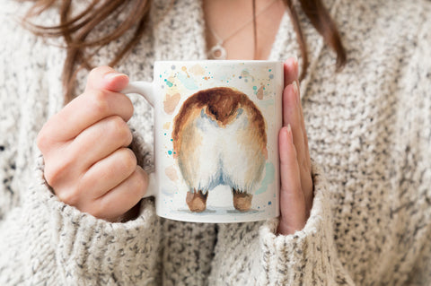 Corgi Butt Coffee Mug - Corgi Face Mug 