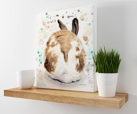 Bunny Butt - Watercolor Rabbit Art 