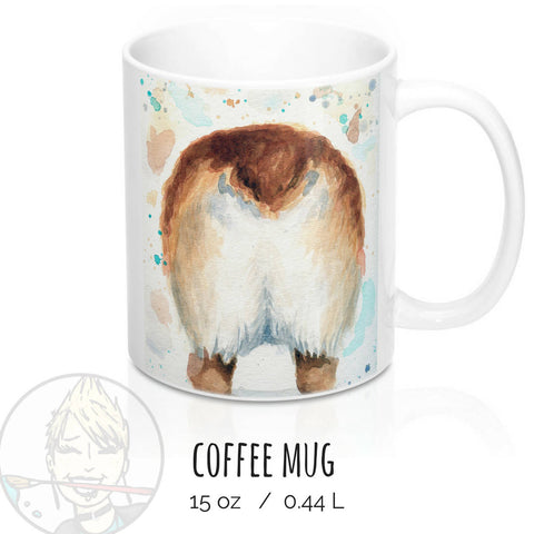 Corgi Butt Coffee Mug - Corgi Face Mug 